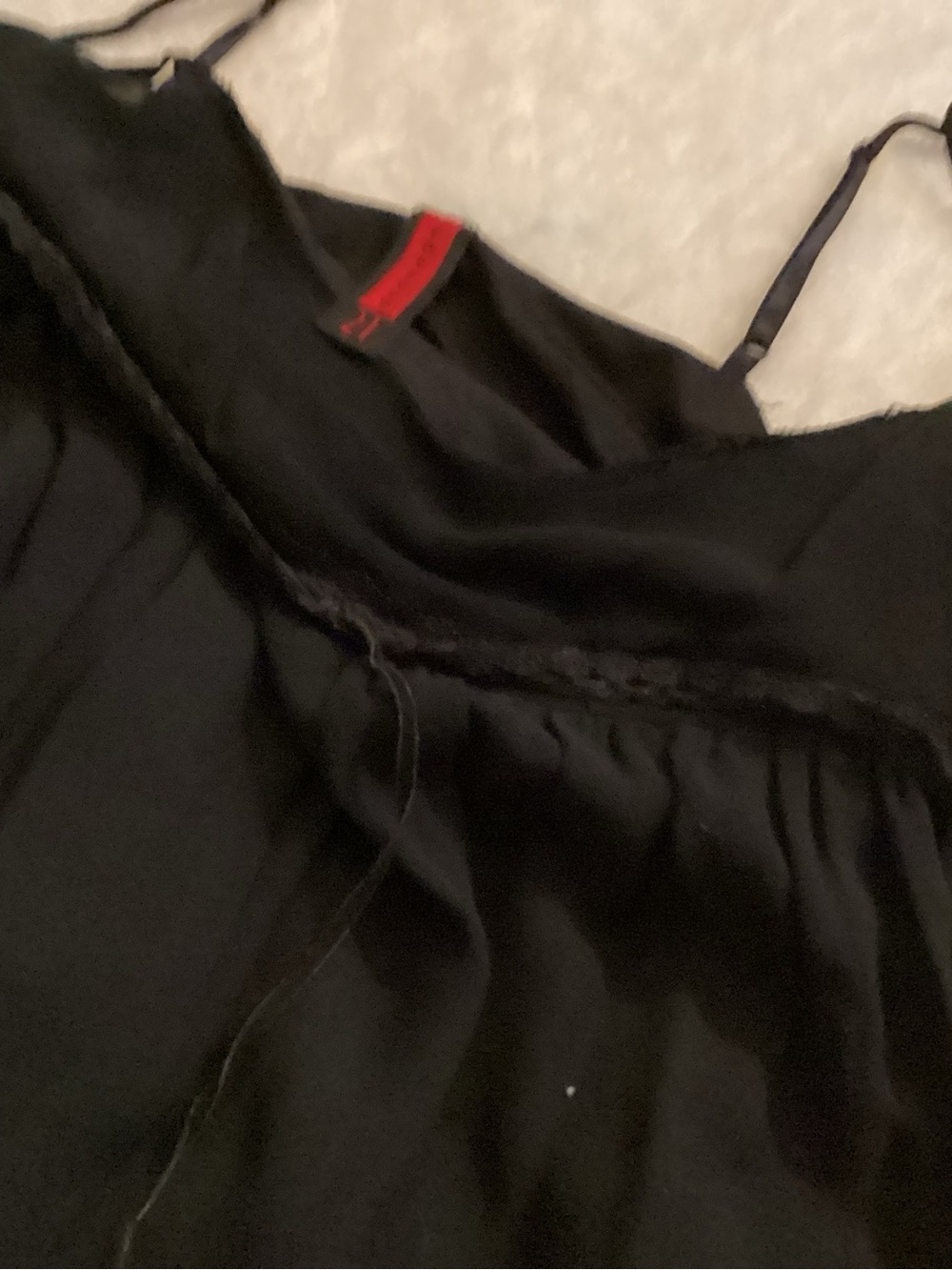 Black Satin Slip Dress with Red Tag in search of